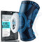 Viexpand Genouillère de Sport, Genouillère Comprimée avec Coussinets Rotulien et Stabilisateurs Latéraux, Attelle Genou pour Homme et Femme,Genouillère Rotulienne pour Course et Entraînement(L)