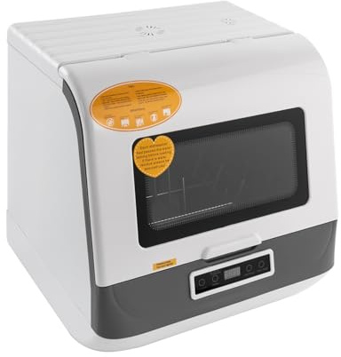 Lavastoviglie intelligente da tavolo, larghezza 45 cm, spazio per 4-6 controsoffitto, lavastoviglie con programma assistente, diverse modalità di pulizia