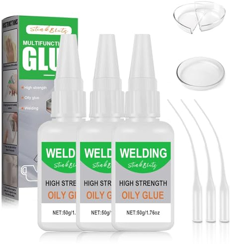 Superlim gel, superlim extra starkt vattentät, höghållfast oljebaserat svetslim, starkt universallim för trä, gummikeramik mer, vattentätt porslinslim 50 g, 3 stycken
