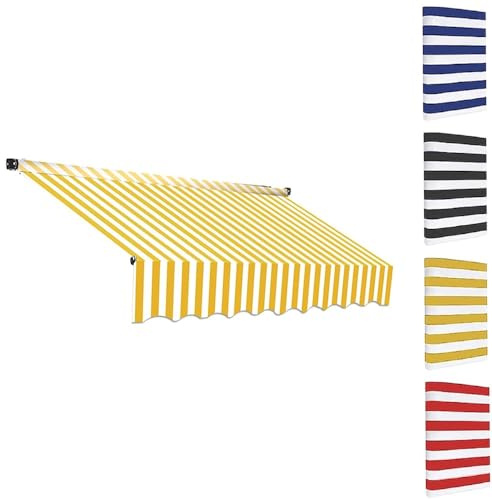 Infällbar solskydd markisöverdrag tyg ersättning för dörrar och fönster, gul baldakin för 6,5 x 5/13 x 8/15 x 15 fot markiser 700 x 300 cm (23 x 9,8 fot)