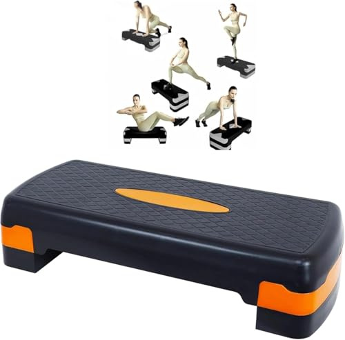 Steppbrett Fitness Aerobic Stepper Höhenverstellbar Step Bench Mit Stufen. Rutschfestes Trainingsgerät Für Büro Und Zuhause. Trainingsgeräte Für Zuhause