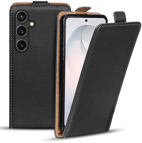Verco Flip Cover för Samsung Galaxy S26 Plus-fodral, flipstyle skyddsfodral för Samsung S26 fodral väska vertikalt fällbart mobiltelefonfodral, svart