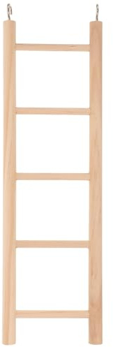 WATIIFUFU Scala in Legno per Arrampicata Pappagalli 24x7 Cm, Giocattolo a Scala per Parrocchetti e Piccoli Uccelli, Accessorio Gabbia per Uccelli Corda, Parco Giochi per Stimolare Attività