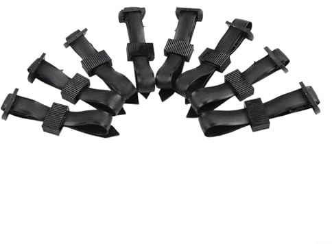 Paquete de 8 lazos para árboles hechos de PVC con cierre de hebilla para soporte flexible de plantas en árboles frutales, arbustos ornamentales y plantas cultivadas en contenedores (45 x 2,5 cm)