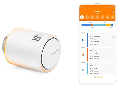 Netatmo Tête Thermostatique Connectée et Intelligente - Accessoire pour Le Thermostat Intelligent et pour Le Pack pour Chauffage collectif, NAV -FR