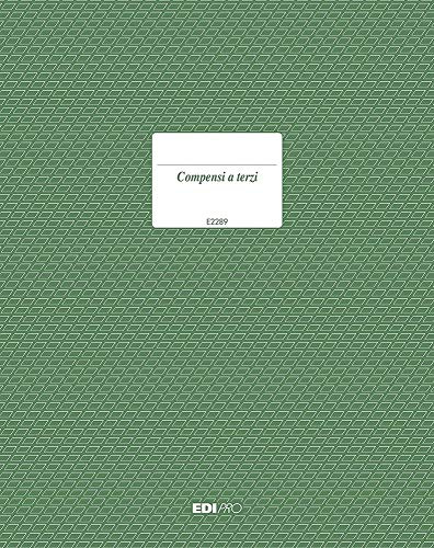 Edipro E2289 Registro Compensi a Terzi, 23 Pagine Numerate f.to 31 x 24.5