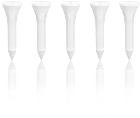 Zivisk Lot de 100 Tees de Golf en Bois de Bambou de 38 mm Blanc