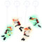 LUTER 4 Stück Leuchtend Taucher Aquarium Dekorationen, Schwimmendes Fish Tank Ornaments im Dunkeln Leuchtend Süßer Kleiner Taucher Figur Aquarium Dekoration (2 Grün, 2 Weiß)