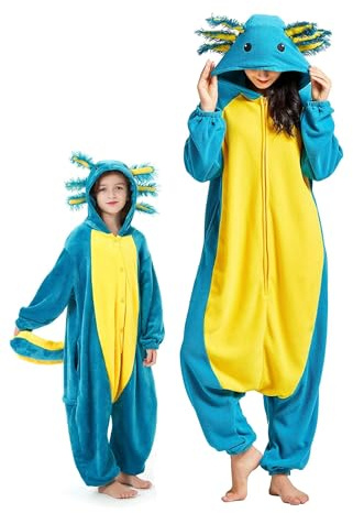 DarkCom Animal Onesie para Niños y Adultos,Carnaval Ropa de Dormir para Niños y Padres,Cosplay Halloween Disfraz Navidad Pijamas