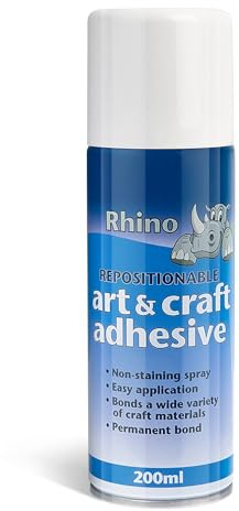 Spray Adhesive Heavy Duty Multipurpose Glue Spray Repositionable - Ideal for Art & Craft School Projects, Display Boards - 200ml