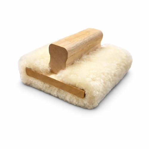 Tru Lamb - Blocco e tampone in vera pelle di agnello da 12,7 cm – Applicatore di colorazione premium per legno, poliuretano e finiture finte – Copertura professionale, liscia e uniforme (1)