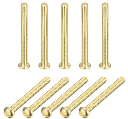 QUARKZMAN Tornillos de Máquina de Latón, M3x30mm, Cabeza de Cruz Phillips, Pernos de Sujeción para Muebles, Equipos de Oficina, Electrónica, 36 Unidades