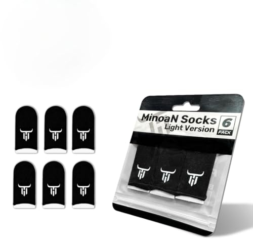Minoan Socks® Light Version, Lot de 6 Manchons de Jeu, Couvre-Doigts pour Jeux Mobiles, Gants de Jeu Pubg CODM Thumbs Mobile Esports