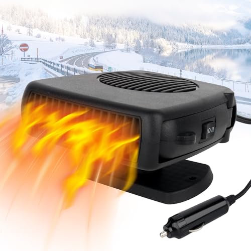 Mineup Autoheizung, 12V 150W Auto Heizung Defroster, 2 In 1 Auto Heizlüfter, Anti-Beschlag Auto-Heizung, Auto Heizung Entfroster, Ventilator Autoheizung für KFZ Wohnmobil LKW Wohnwagen