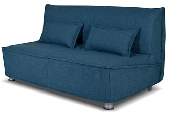 Nuvole di Sonno - Divano Letto Levante 2 Posti con Materasso Piazza e mezza 120x190, Prontoletto con Rete Elettrosaldata Richiudibile, Rivestimento Sfoderabile, 2 Cuscini in Omaggio, Made in Italy