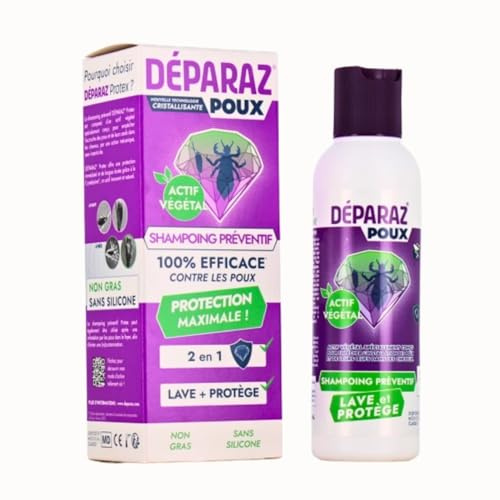 DEPARAZ-POUX® – Shampooing Préventif 2-en-1 | Protection Quotidienne Contre Poux & Lentes |100% Efficace | Lave et Protège | Usage Familial | 150Ml