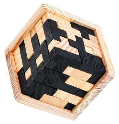 FELTECHELECTR Juguete Educativo Interactivo de Luban Puzzle de Encastre para Rompecabezas de Clásico para Desarrollo Cognitivo y Alivio de Estrés Regalo para Cumpleaños Niñas