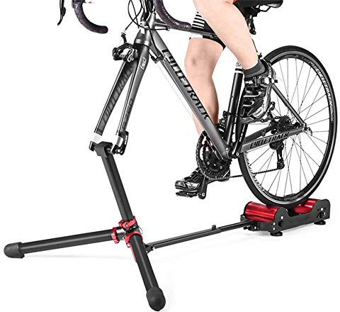 Rodillos silenciosos for Bicicleta, Soporte Plegable for de Interior, Plataforma Entrenamiento portátil for diámetros Rueda 24 a 29 Pulgadas, Deportes