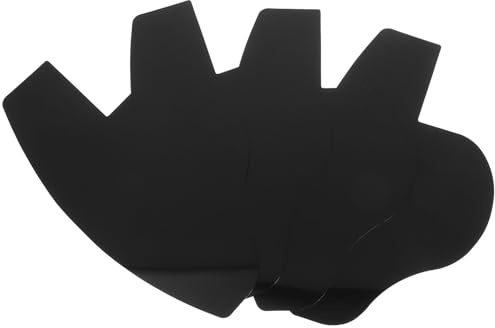ULTECHNOVO Carte Façonnage Barbe et Ligne des Cheveux Outil Classique pour Hommes Lot de 4 Pcs en Pvc Noir Pratique et Portable pour Salon de Coiffure et Barbier