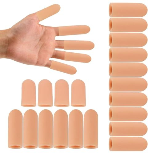 LQMK 20 Pack Silicone Finger Covers – Waterproof Reusable Finger Sleeves & Thumb Guards for Work, Hobbies, Daily Protection
