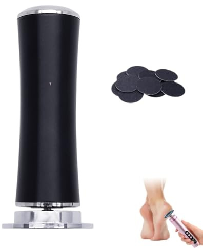 KLYNE Beauty Lima Elettrica Piedi Professionale, Rotazione 360°, per Rimozione Calli e Pelle Morta, Pedicure (Nero)