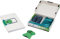 Jalema Archiv Kit Clipex 5721000 | Clipheftung Für Die Langzeitarchivierung | Inhalt Ordners Übertragen | PVC- und Weichmacherfrei | 8 cm Füllvermögen | 100er Packung | Petrol Grün