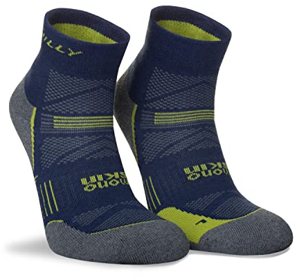 Hilly Running Socks Supreme Anklet, Midnight/Grey Marl, XL EU