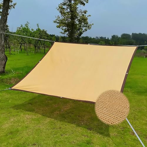 Schatten-Sonnenschutznetz, atmungsaktives Sonnenschutznetz, Netzstoff, Terrassenüberdachung, Schattenstoff, Sonnenschutztuch mit Ösen for Pflanzenschutz, Gewächshaus, Garten, Blumen (Size : 3x9m/9.8X