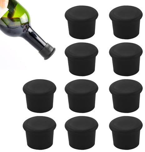 10 tappi per vino in silicone, rotondi, tappi per bottiglie di vino, tappi per bottiglie di vino, tappi per bottiglie di vino, tappi per bottiglie di vino rosso, chiusure per vino a prova di perdite