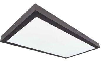 Panel LED Kisongo superficie 24W 4200K negro 60x30cm