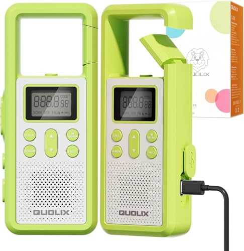 Walkie Talkie Ricaricabile Adulti Professionali, Verde*2
