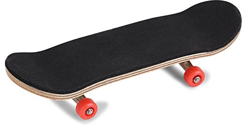 Träfingerskateboards, Professionell Premium Lönnlegering Mini Fingerboard Finger Skateboards med Låda för Barn Tonåringar Vuxna Minskar Trycket (Röd)