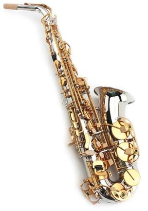 Professionell Saxofon Professionell Ess Altsaxofon Med Ljusa Silversniderier Överallt