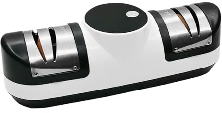 Afilador de cuchillos eléctrico: herramienta de afilado rápido de 3 velocidades, multifunción, precisión de corte mejorada | Afilador eficiente para cuchillos dentados rectos, accesorio de cocina para