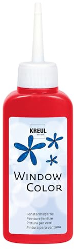 KREUL Window Color 42713 Peinture pour fenêtre à base d'eau avec surface texturée pour verre, miroir, carrelage et autres surfaces lisses 80 ml