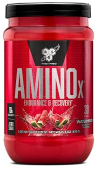 BSN Nutrition Amino X Supplement with Vitamin D, Vitamin B6 and Amino Acids, Watermelon Flavour, 30 Servings, 435 g