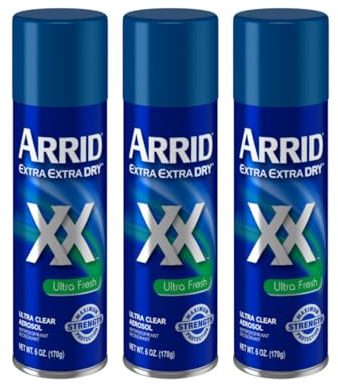 ARRID XX Ultra Clear Anti-Perspirant Deodorant Spray, Ultra Fresh, 6 Ounce (Pack of 3)