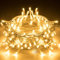 Elegear LED Lichterkette Außen 10M 100 LEDs Lichterkette Strom Weihnachtsbeleuchtung 8 Modi IP44 Wasserdicht Weihnachtsdeko für Innen Außen Weihnachten Geburtstag Neujahr Party Garten, Warmweiß