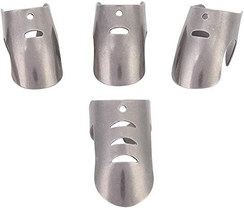 4 Pcs Protège-doigts en Acier Inoxydable pour la Coupe, Outil de Cuisson Protecteur de Doigt évitez de Vous Blesser Lors du Tranchage et du Découpage en Dés