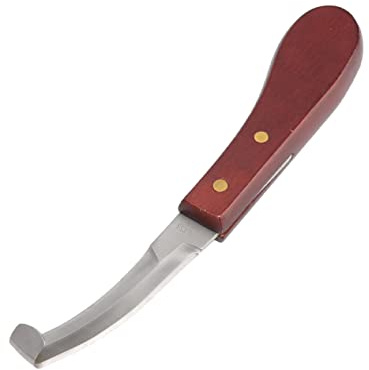 Herramienta para Recortar Pezuñas para Caballo, Cuchillo para Pezuñas de Acero Inoxidable, de Madera de Goma, Cuchillo para Pezuñas, Cuchilla de Doble Filo, Hoja de Doble Cara, Mano Derecha