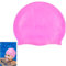 Silikon Badekappe,Damen und Herren Badekappe Adult Swim Cap Schwimmkappe Bademütze Badehaube Dehnbare und Bequeme Schwimmkappen,warm Swin Cap,Rose