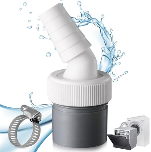 Geschirrspüler und Waschmaschine Abfluss Adapter mit Abgang für Rohr Ø40 mm und Eingang Ø 25-30 mm für Waschmaschine, Geschirrspüler, Trockner, Gartenschläuche