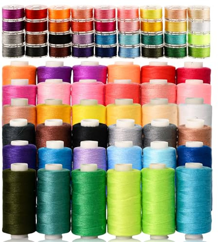 Nähgarnset 400 Yard 36 farbigen Nähgarn für Nähmaschine und 36 Unterfadenspulen Qualitätsgarn