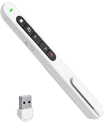 USB Puntero para Presentaciones, Mando para Diapositivas para PowerPoint Keynote Google Slides Presentador Inalambrico para Reuniones Discurso Enseñanza