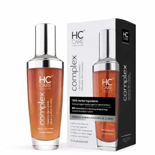 HC Care Complex örter hårvårdsolja, 100 ml | Botanisk hår- och hårbottenbehandling, närande för torrt och skadat hår, stöder starkare hår