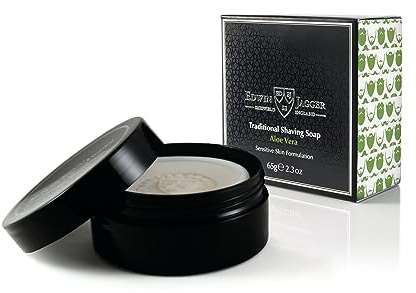 Edwin Jagger 99.9% Natural Shaving Soap (aloe Vera) In 65g Travel Tub Ssavt