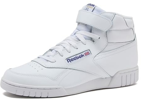 EX-O-FIT HI High Top Basketball Shoes for Men, Retro Men's Sneakers - White, 15 Medium