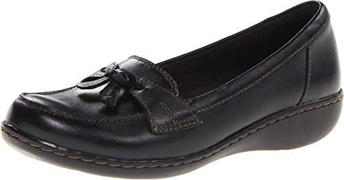 Clarks Women's Ashland Bubble Loafer, Black, 6.5 X-Wide