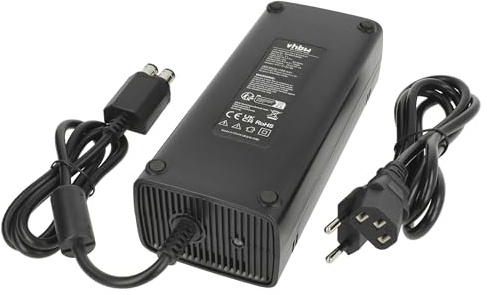 vhbw 220V Netzteil Ladegerät Ladekabel 130W (12V/10.83A) kompatibel mit Microsoft Xbox 360 Slim Ersatz für DE-X360-3206.
