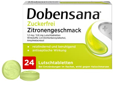 Dobensana Zuckerfrei Zitronengeschmack 1,2 mg/ 0,6 mg Lutschtabletten